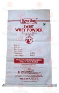 Gowardhan whey powder, BOPP Laminated PP Woven Bags