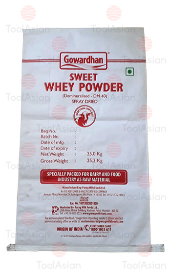 Gowardhan whey powder, BOPP Laminated PP Woven Bags