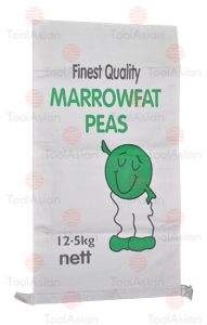 white paper poly bag Peas, PP Woven Small Handle Bags