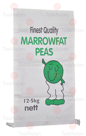 white paper poly bag Peas, PP Woven Small Handle Bags