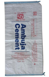 poly woven ambuja cement bag