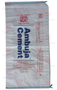Poly woven Ambuja cement bag