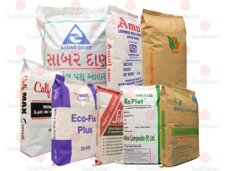 Shri Sadhi Krupa Polysacks Pvt. Ltd. - Woven Bags Category : Paper Poly  Woven Bags (Back Seam Bags) Model : Paper Poly Cement Bag FS These bags are  available with valve, gussets,