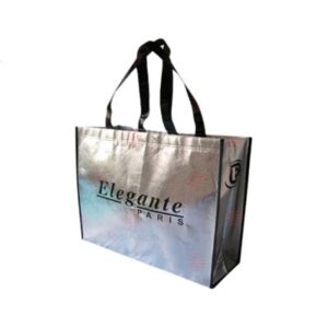 Silver Mettalic Non Woven Shopping Bag